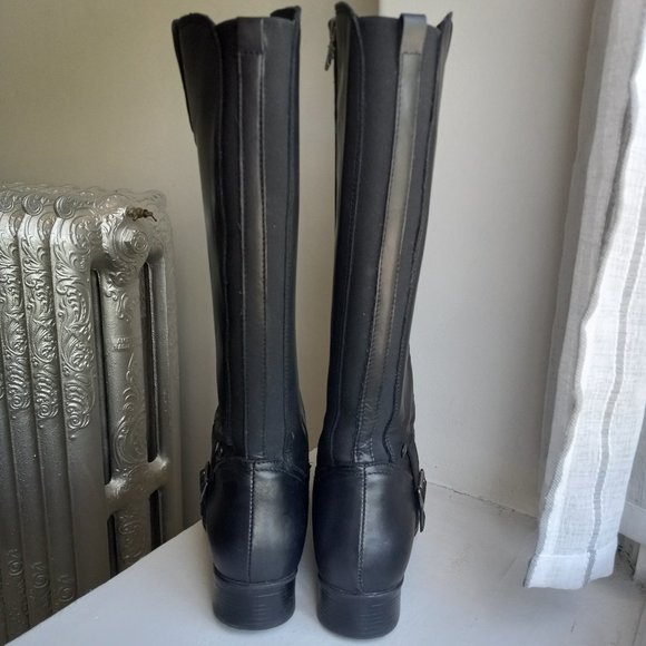 Pajar Black Leather Riding Boots Size EU 39 / US 8 - 8.5 Wide Width - Picture 6 of 16